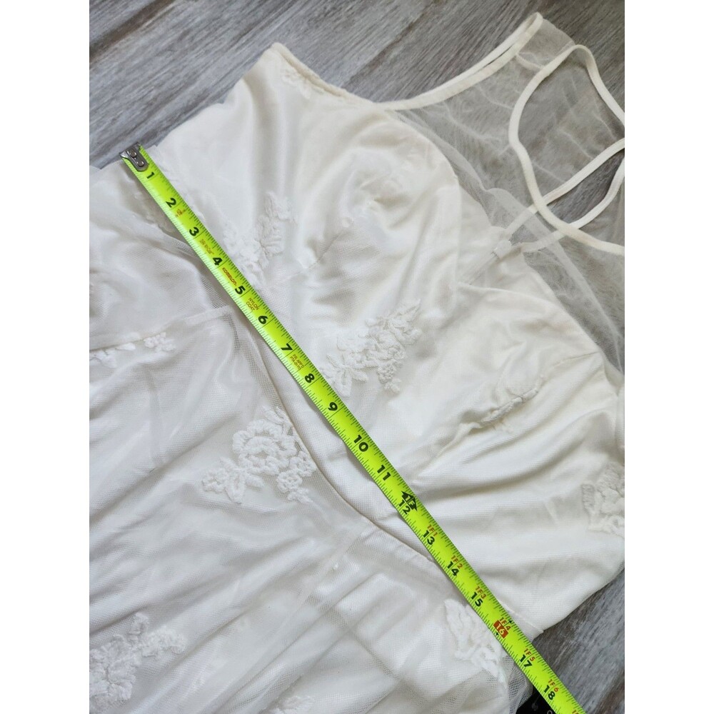 NWT Torrid Ivory Lace Dress  14 Sleeveless Special Occasion Floral Mesh Overlay - Picture 9 of 13